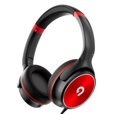 Imagem de ADOOPE Fones de ouvido infantis com limitador de volume seguro de 85dB/94dB para adolescentes e meninos, fone de ouvido estéreo HD dobrável para Kindle Kids/Fire Tablet/iPad/laptop, fones de ouvido