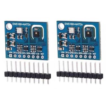 Imagem de PAMEENCOS 2 peças ENS160+AHT21 CO2 CO2 eCO2 TVOC módulo sensor de qualidade do ar e temperatura e umidade.