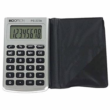 Imagem de Calculadora de Bolso, Hoopson, 8 Dígitos, Com Capa, Cinza