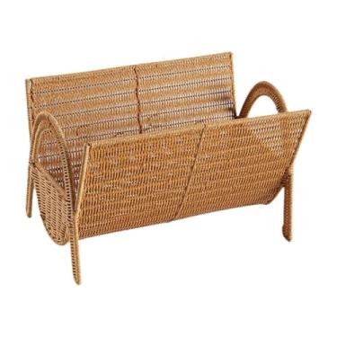 Imagem de Fenteer Rack de Revista Suporte de Chão Mão Tecido Expositor Ornamento Escritório em Casa Quarto álbum Correio Jornais Cesta Armazenamento Artesanal