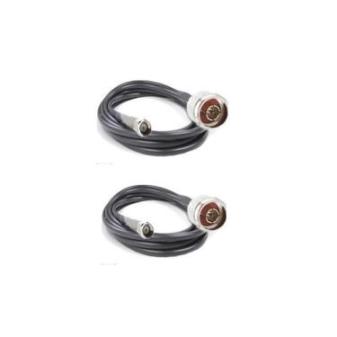 Imagem de 2 Cabos Descida Celular Rgc 58 10 Mt Conector N+Sma Premium - New Line