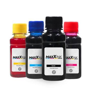 Imagem de Kit 4 Tintas Canon G4110 CMYK 100ml Maxx Ink