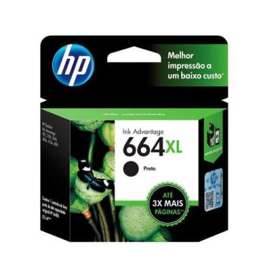Imagem de Cartucho HP 664XL Preto (F6V31AB) Para HP Deskjet 2136, 2676, 3776, 50