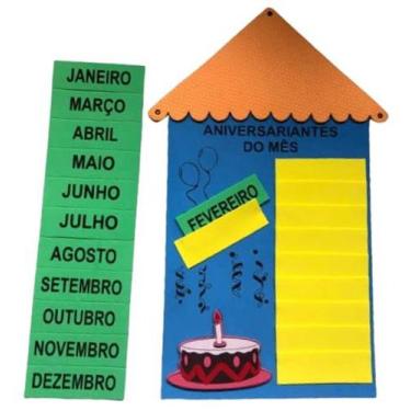 Imagem de Kit Painel Sala De Aula Calendário, Aniversariante Do Mês , Chamada Do