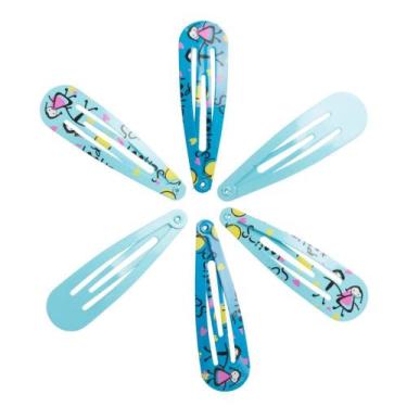 Imagem de Kit 6 Tic Tac Para Cabelo Miss Soll Kids Fashion Marco Boni, Azul