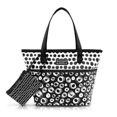 Imagem de Bolsa com Niqueleira Bolinha Pop Art - Jacki Design, Preto
