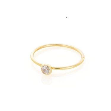 Imagem de Piercing de ouro 18k argola de nariz com pedra - Elegancy Joias