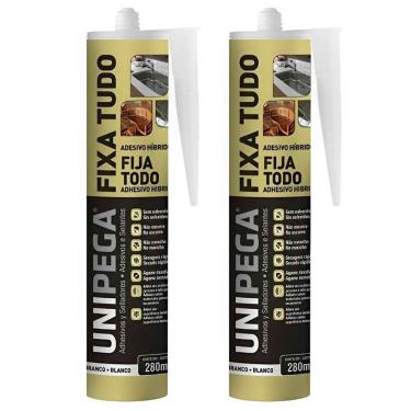 Imagem de Kit 2 Silicone Adesivo Cola Fixa Tudo 400g - Unipega