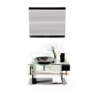 Imagem de Gabinete Vidro Banheiro Estilo Choppin Inox Cores - Cubas e Gabinetes,