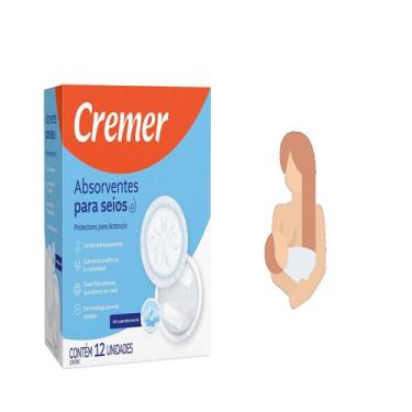 Imagem de Absorvente Para Seios Amamentação Mamilos Caixa 12 Unidades - Cremer