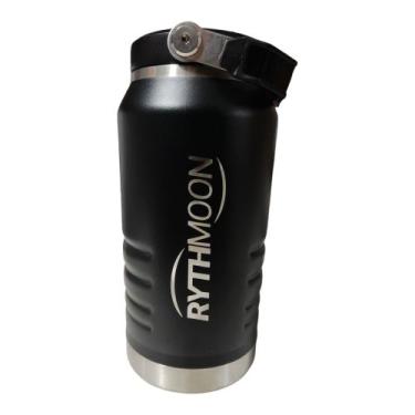Imagem de Garrafa Térmica Inox Com Alça Rythmoon - 1,1L, Unico, Preto