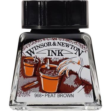 Imagem de Tinta Nankin para Desenho Winsor & Newton Escolha a Cor, PEAT BROWN