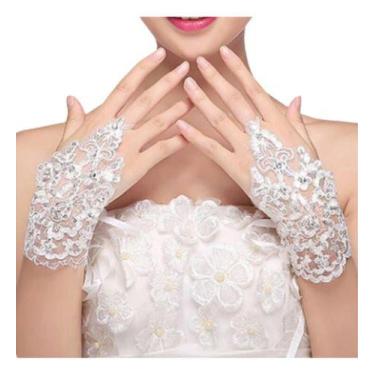 Imagem de Luva De Noiva Debutante Casamento Festa Renda Elegante Par - H2
