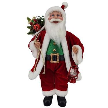 Imagem de Papai Noel Tradicional Vermelho Decoração Natal 45cm - Zona Livre