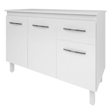 Imagem de Balcão Com Tampo Anita 120 Cm Branco Moblis