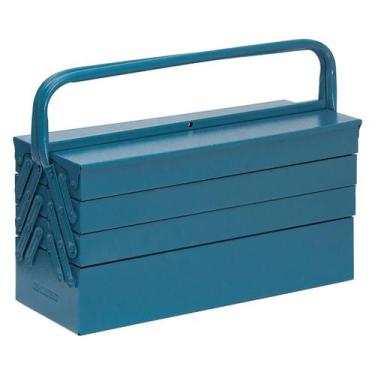 Imagem de Caixa de Ferramentas Sanfonada Azul 7 Gavetas 375x200x500mm Marcon 507