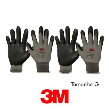 Imagem de Luva Comfort Grip Gloves 3M 2 Par Borracha De Nitrilo Tam G