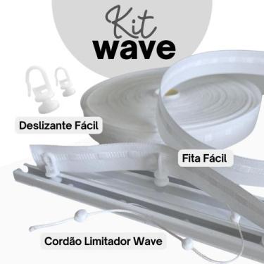 Imagem de Kit Fita Fácil Wave + Cordão + Deslizante Maxi 7m C/ Encaixe - Decor L