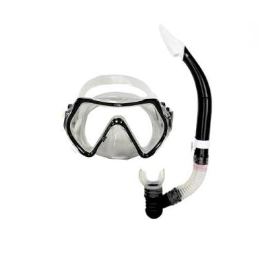 Imagem de Kit Mergulho Gold Sports Pacific Diver Silicone, Único, Preto, Unissex