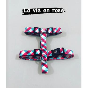 Imagem de Peitoral h + guia (la vie en rosa) - tamanho p - GUI DOGS