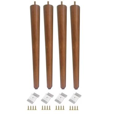 Imagem de Pe Palito 80cm Chapa Inclinada + Parafuso - Jthome, Amêndoa Marrom Cla