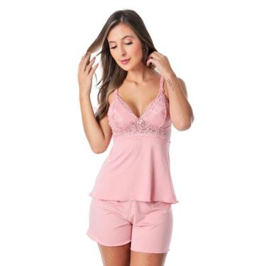 Imagem de Short Doll Amamentação De Renda Sem Bojo Pijama Feminino - Empório Lin