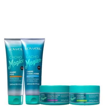 Imagem de Lowell Cacho Magico Shampoo 240ml Creme 240ml Mascara 240g e Gelatina 
