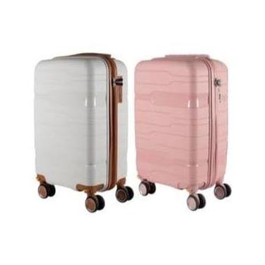 Imagem de Kit 2 Malas de Bordo 10kg Polipropileno Maldivas Sul - Ultraleve, Rose