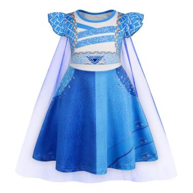 Imagem de WonderBabe Princess Costume Kids Halloween Birthday Party Costumes Princess Movie Chloe Role Cosplay Outfits size 6-7 Years