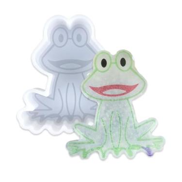 Imagem de Duawenki Molde de silicone para carro em forma de sapo em pé para fazer contas aromáticas de sabonete, pingente, vela, decoração, resina de escultura