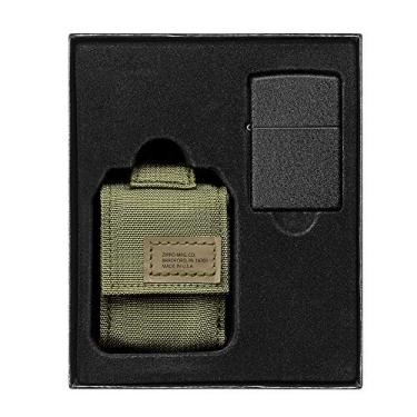Imagem de Zippo OD Green Tactical Pouch e Black Crackle Isqueiro à prova de vento, tamanho único
