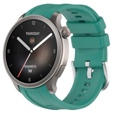 Imagem de Pulseiras de silicone esportivas ajustáveis compatíveis com Amazfit Balance (A2286) (verde)