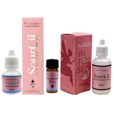 Imagem de Kit Sobrancelha Profissional Henna Soucil Designer Sobrancelha e Inten