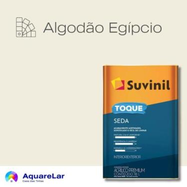Imagem de Toque Seda Suvinil Acetinado 16L, ALGODÃO EGÍPCIO