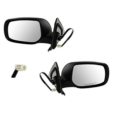 Imagem de TRQ - MRA03861 Conjunto de pares de espelhos retrovisores laterais Power Gloss Preto LH e RH