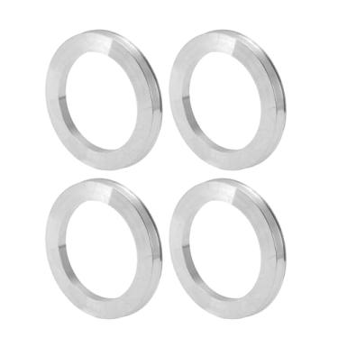 Imagem de INFINAUTO Anéis centralizados no cubo da roda do carro OD 100,1 mm para ID 72,6 mm eixo central de rodas amortecedores Hubrings liga de alumínio tom prata durável