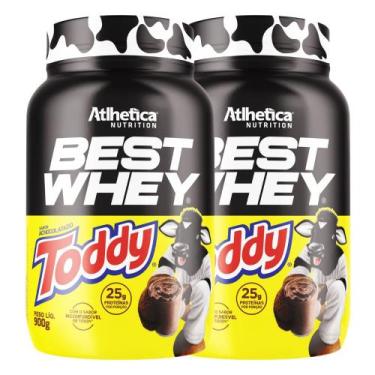 Imagem de 2 Suplemento Best Whey Isolado Hidro Toddy 900g - Atlhetica - Atlhetic