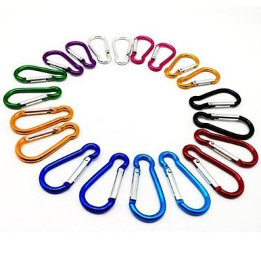 Imagem de 100pcs. Mini Mosquetão De Alumínio Cores P/ Camping Chaveiro - Neoimp