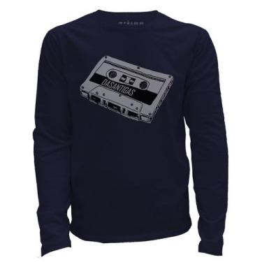 Imagem de Camiseta manga longa - Fita K7. - DASANTIGAS, Navy blue, Navy blue, P