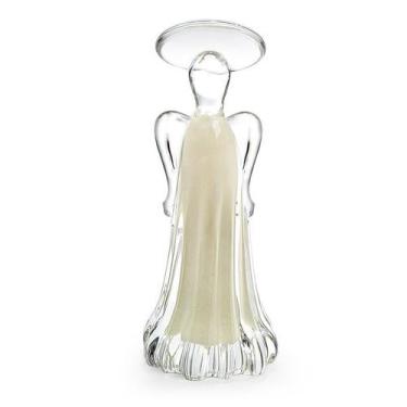 Imagem de Anjo Em Cristal Murano Pérola - São Marcos