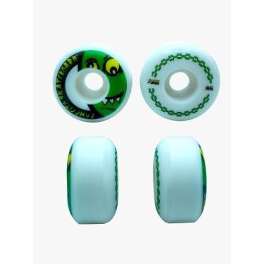 Imagem de Rodas de Skate 101A Conceito Skateboard Logo Monstrinhos, 52mm