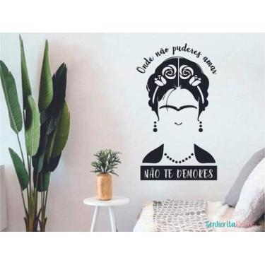 Imagem de adesivo de parede frida kahlo frase decoração - Adesivos Kigrude