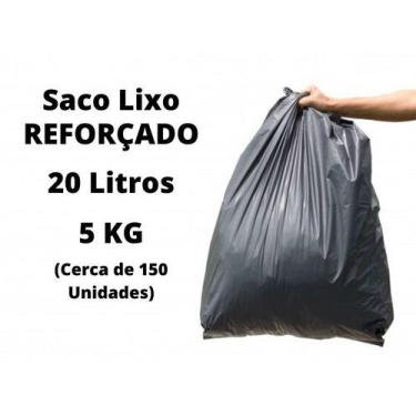 Imagem de Saco Lixo 20 Litros Reforçado 5 Kg   ( +/- 150 )  Resistente - HIGIPAC