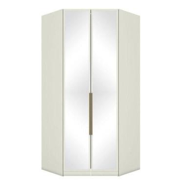 Imagem de Armário De Canto Closet 2 Portas Com Espelhos Predileto Areia - Henn -