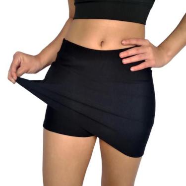 Imagem de Short Saia Feminino Justo Elástico Liso Suplex Pp ao Plus Size - Serda