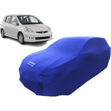 Imagem de Capa Carro Honda Fit 2003 Hatch Veste Fácil Com Elástico - Mz, Azul