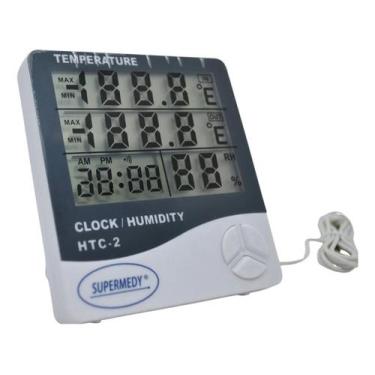 Imagem de Termo Higrometro Digital Temp. Umidade Maxima E Minima - SuperMedy
