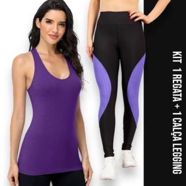 Imagem de Camiseta REGATA DRY FIT Tecido furadinho + Calça LEG LEGGING REDINHA C