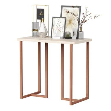 Imagem de Aparador Para Hall de Entrada Estilo Industrial Pé de Ferro Mali 76cm 