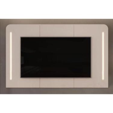 Imagem de Home p/ TV até 75 Pol Atlas 100% MDF c/ Led 218x135cm Off White - DJ M